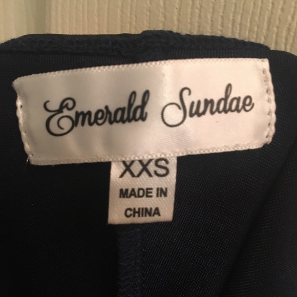 Emerald Sundae Juniors run her asymmetric bodycon dress sz XXS - Picture 3 of 4